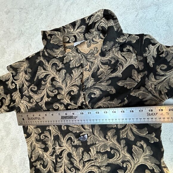 C.M.C. by Color Me Cotton Women's Size Small Paisley Blazer Jacket Black Brown - Picture 6 of 10